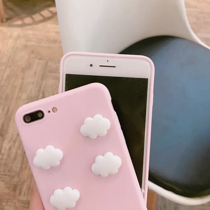 Яркие белые облака чехол для iPhone XR XS 11 12 Pro Max 8 7 Plus 6S плюс школьный автобус жемчуг