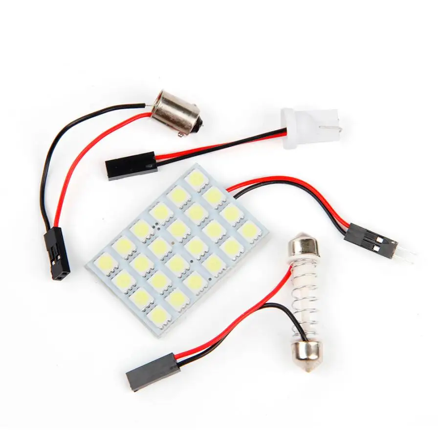 Франшиза Новый 1 шт. 24 SMD 5050 светодиодный T10 BA9S переходник для фестона
