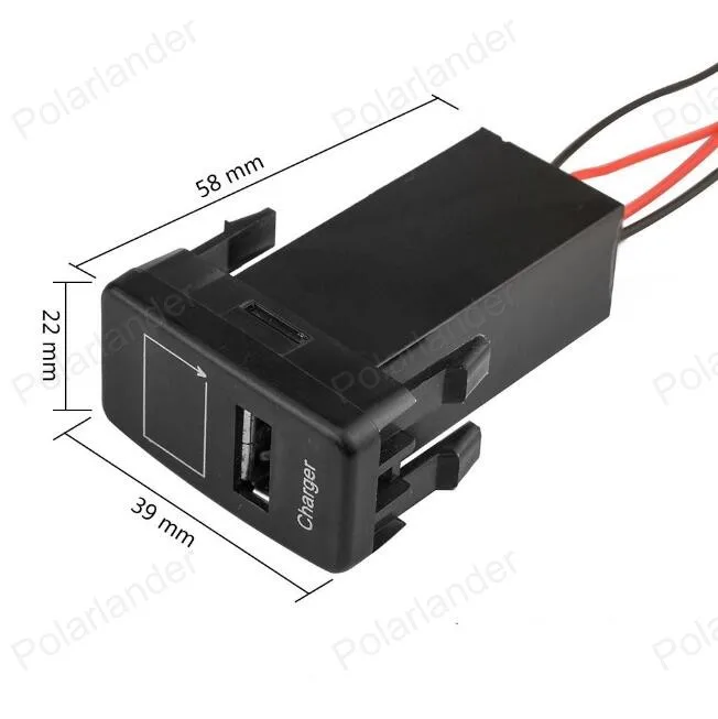 Автомобильное зарядное устройство USB для приборной панели T/OYOTA V/IGO цифровой