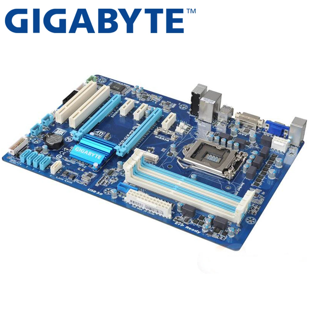 Десктопная Материнская плата GIGABYTE GA-B75-D3V B75 разъем LGA 1155 i3 i5 i7 DDR3 32 ГБ ATX UEFI BIOS