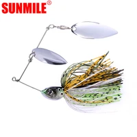 sunmile fishing spinnerbait lures 14g double willow blade spinner baits for bass pike tiger muskie metal jig lure