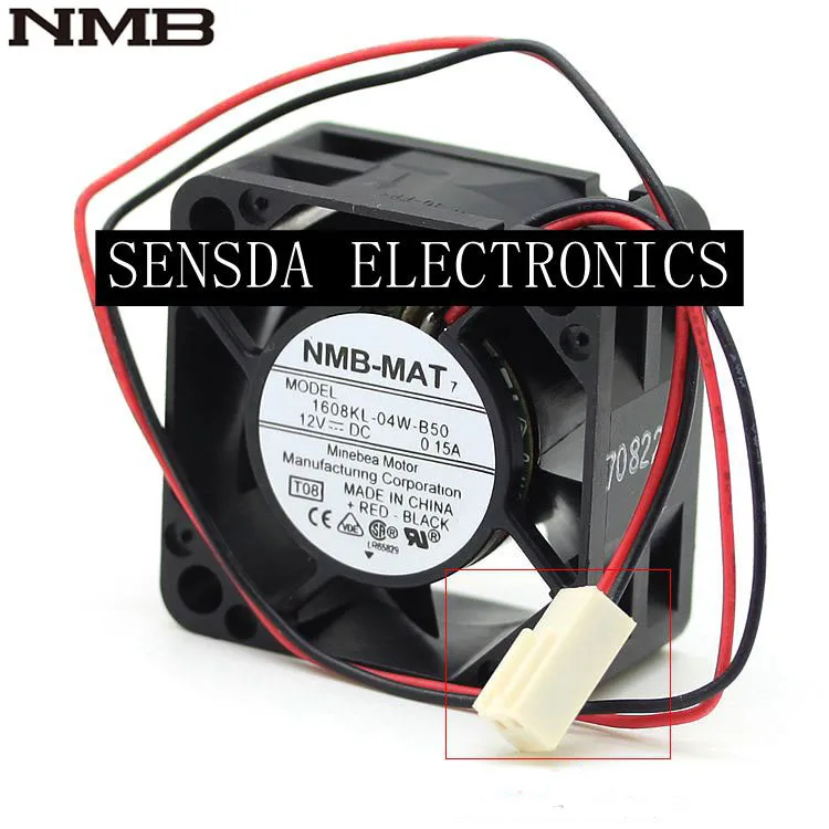Для NMB 1608KL-04W-B50 4020 40*40*20 мм 12V 0.15A осевой вентилятор охлаждения с двумя шарикоподшипниками Для NMB 1608KL-04W-B50 4020 40*40*20 мм 12V 0.15A осевой вентилятор охлаждения с двумя шарикоподшипниками
