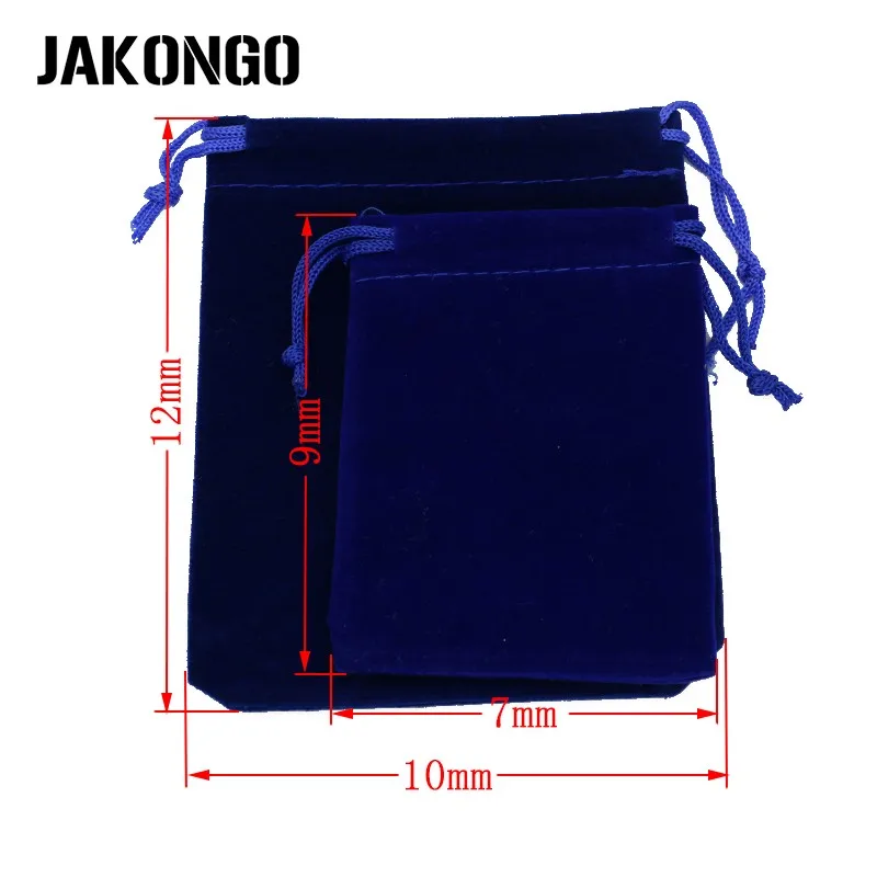 JAKONGO 10pcs/lot 7X9cm 9X12cm Velvet Jewelry Packaging Display Bags &amp Pouches Drawstring Packing Gift 6 Colors | Украшения и