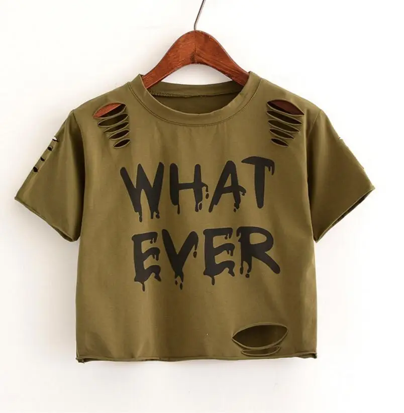 Женская футболка JOYINPARTY хлопковая летняя с коротким рукавом и принтом What Ever о