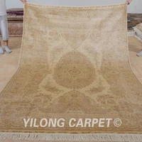 yilong 6x9 hand knotted traditional carpet vantage beige handmade turkish rugs 0977