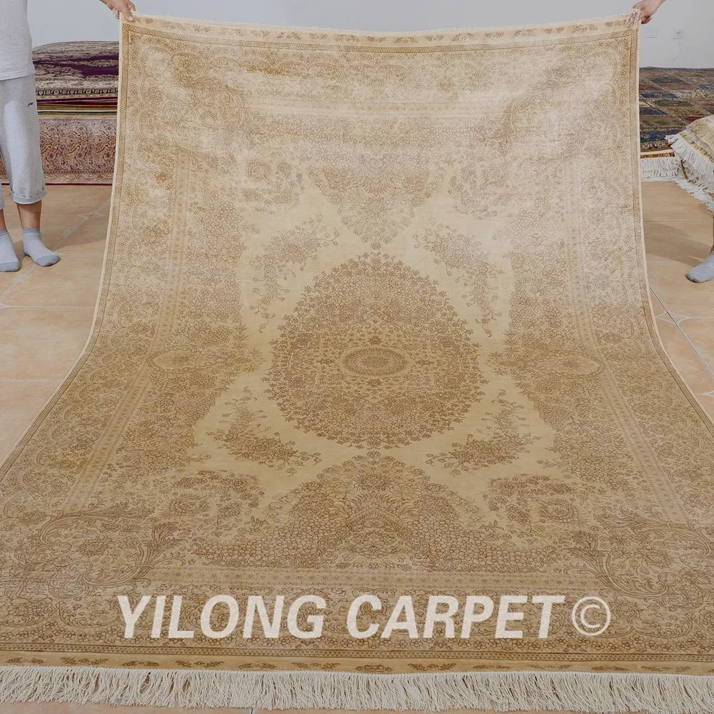 Yilong 6 'x 9' ручной вязки традиционный Vantage ковер бежевый работы турецкие ковры