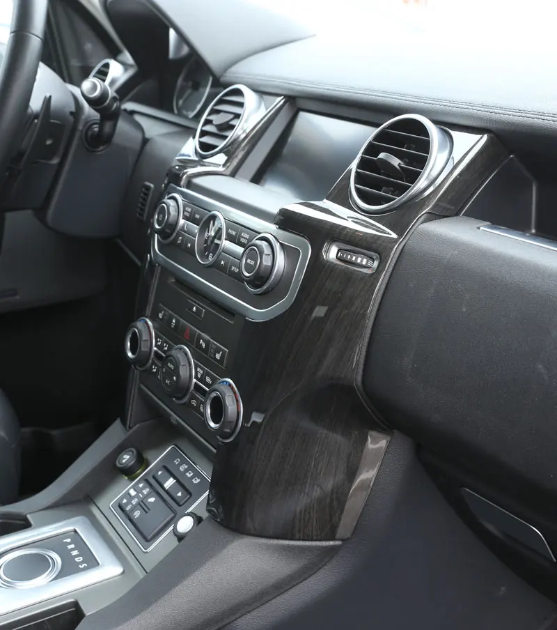 Для Land Rover Discovery 4 LR4 аксессуары ABS темная древесина зернистая центральная консоль