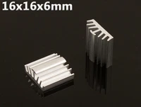 fast free ship 10pcslot 16x16x6mm high quality aluminum alloy fin heat sink multicolor optional mos memory router radiator