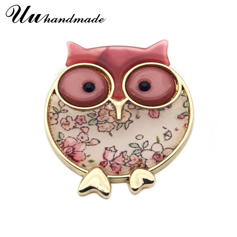 Модные Акриловые полимерные брошки с изображением животных Ночной Совы|brooches for