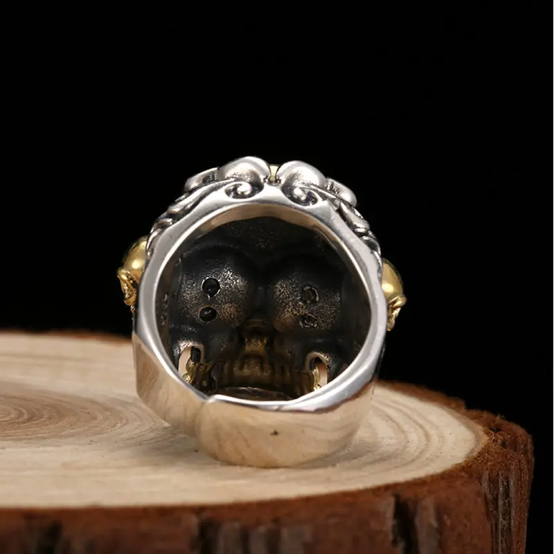 Мужское кольцо в виде черепа из серебра 925 пробы 26 г|skull rings for men|skull ringring |