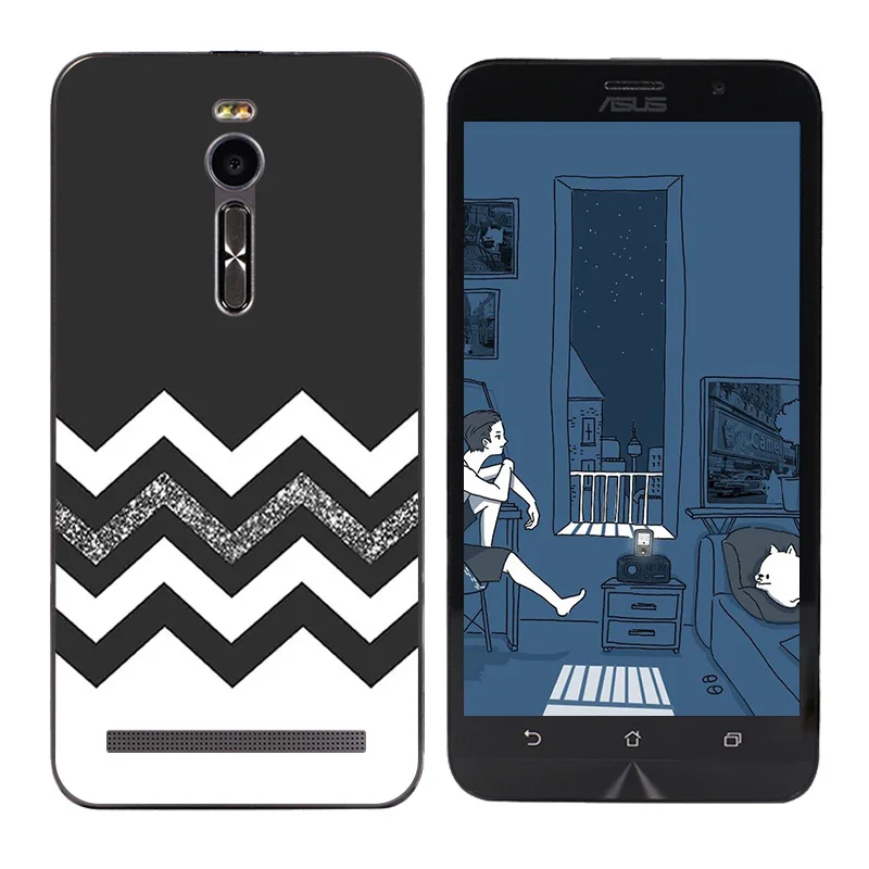 Soft Silicone Cover Case for ASUS Zenfone 2 ZE551ML ZE550ML Character Printing Phone Zenfone2 |
