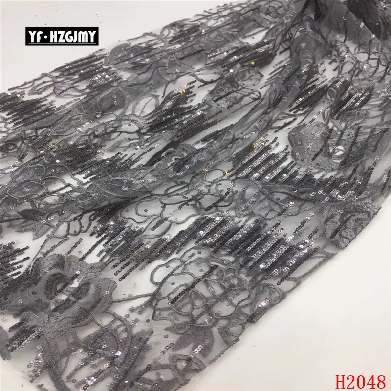 

YF HZGJMY 2019 french sequins mesh lace fabric african pink glitter tulle net lace fabric for women clothes free shipping A2048