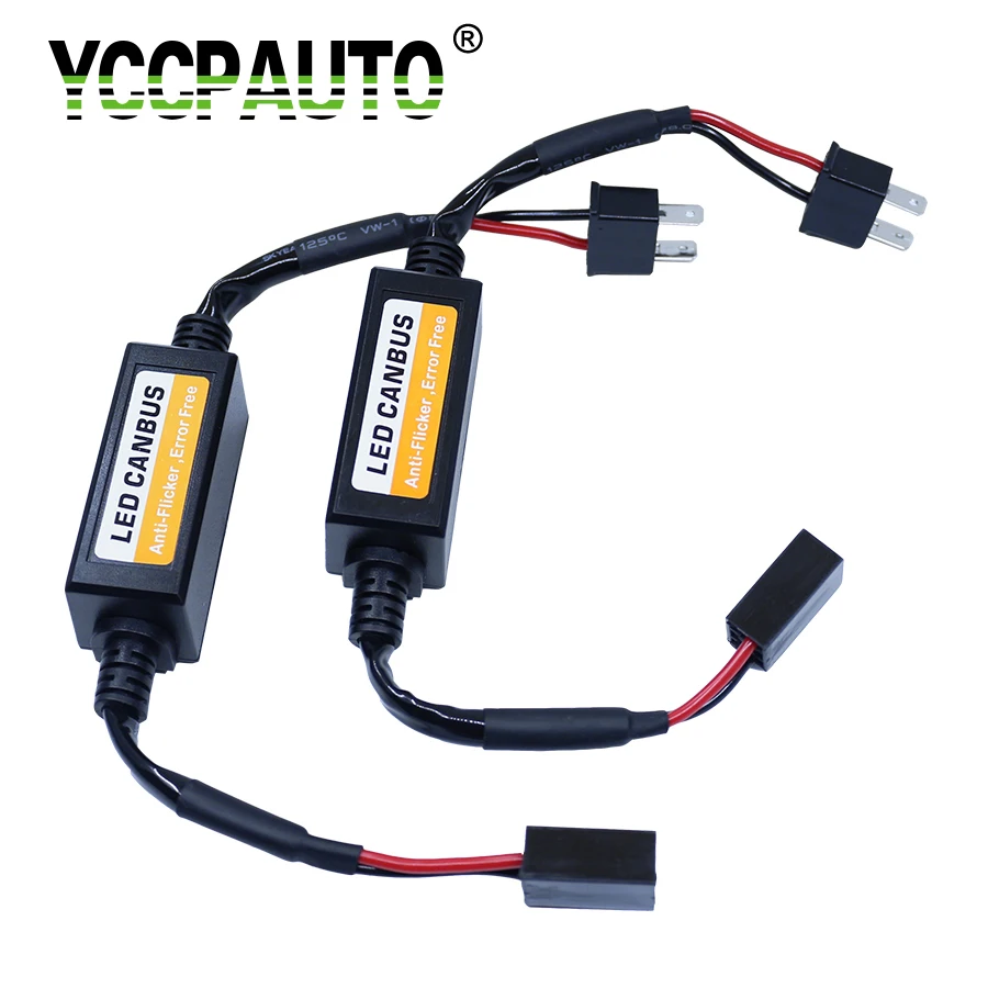 

YCCPAUTO H7 H4 H8 H1 9006 9005 H3 Canbus Cable Resistor H11 HB3 HB4 LED Canceller Load No Error Flickering Decoder Wire 2PCS