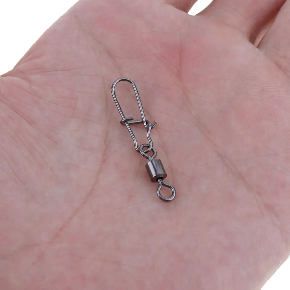 96pcs/lot 2# 3# 4# 6# 8# 10# Carbon Steel Fishing Connector Bearing Rolling Swivel 8 Ring with Enhanced Pin and Lure Box - купить по