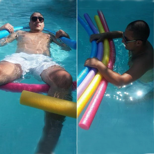 EPE полый поплавок пена для бассейна лапша вода Woggle лапша помощь для плавания вспомогательное оборудование аксессуар 7,5*150 см 6,5*150 см