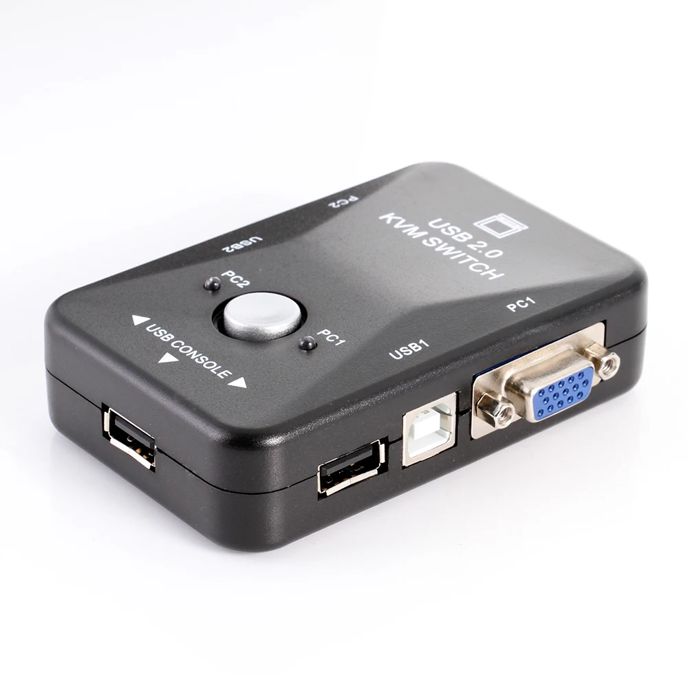 FOTGA двойной/2 портовый USB VGA KVM переключатель коробка Fr мышь клавиатура Монитор