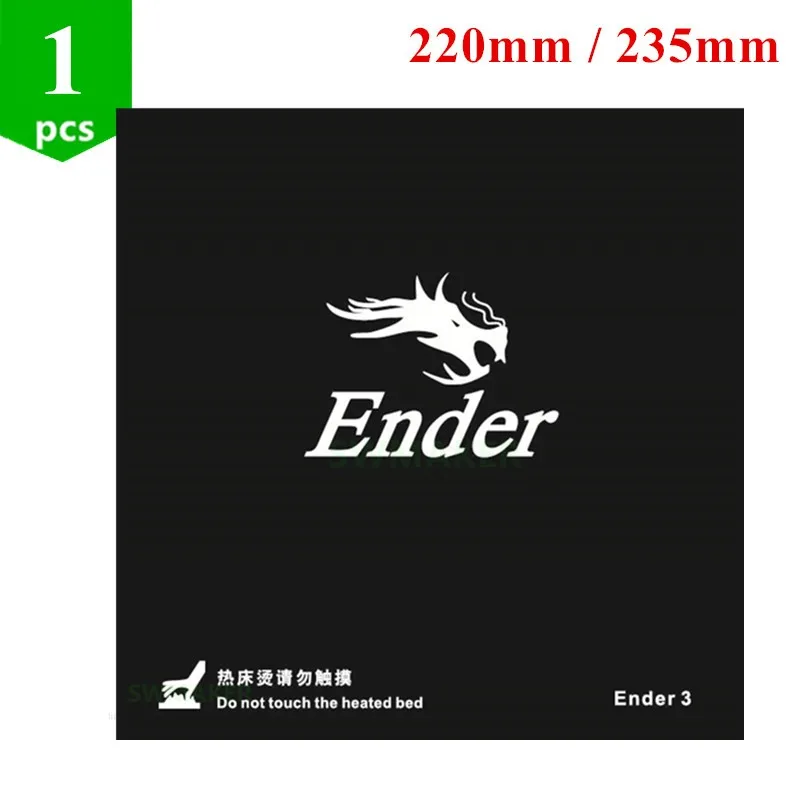 

1pcs 220mm / 235mm black Heated bed 3D Printer Sticker Build Sheet build plate tape For Creality ENDER-3 ENDER-3S with 3M Back