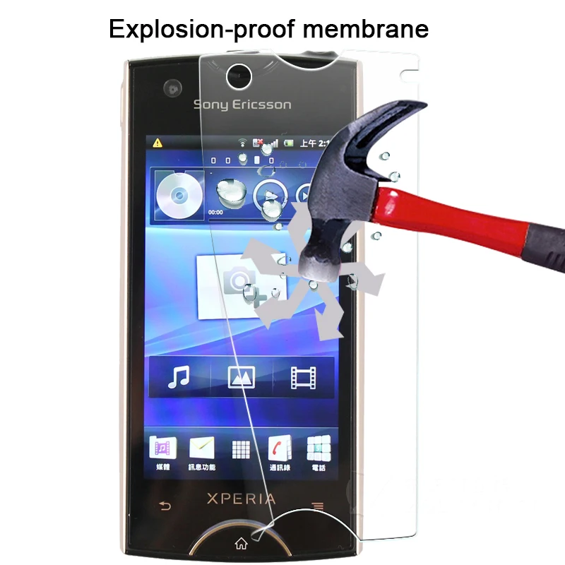 Водонепроницаемая Защитная пленка для экрана Sony Xperia Ray ST18i 3 &quotВзрывозащищенная