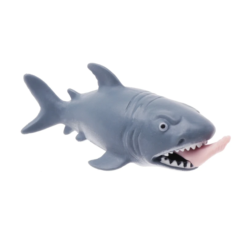 Shark Squeeze Vent Toy Fun Stress Reliever Press To Spit Leg Kids Novelty Gift