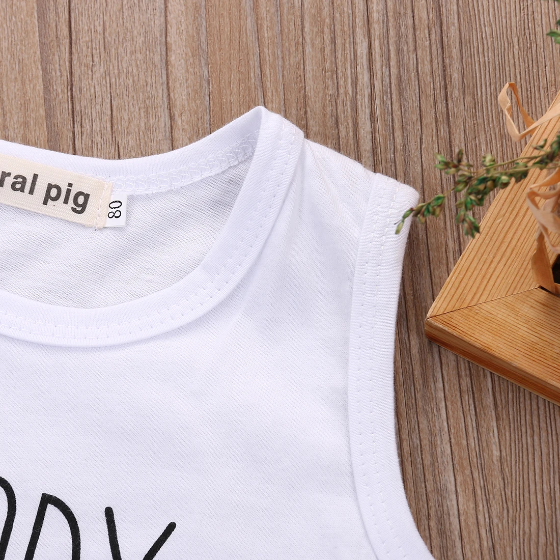 Модный хлопковый комбинезон без рукавов с принтом для новорожденных девочек