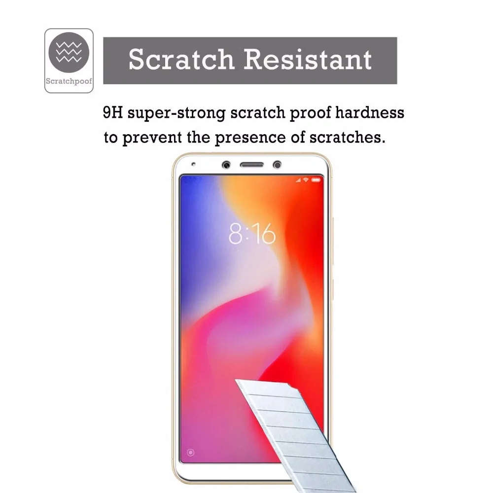 Полное покрытие закаленное стекло для xiaomi redmi 6A 6 A redmi6A защитный закаленный чехол