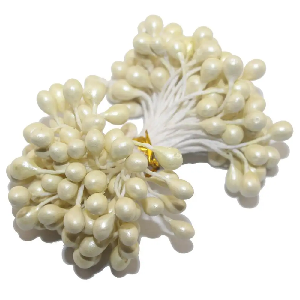5mm Pearl 75PCS CCINEE цвета слоновой кости/бежевый цветок тычинки розы 1 мм/3 мм/5 мм для украшения торта/ремесла/нейлон цветок DIY подарок аксессуары - Цвет: 5mm Pearl 75PCS