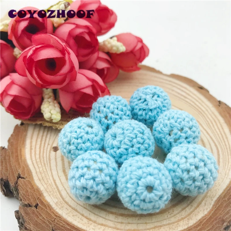 Crochet Beads 5PCS 20mm Can Chew DIY Nursing Bracelet Jewelry Organic Teether Christmas Gifts | Украшения и аксессуары