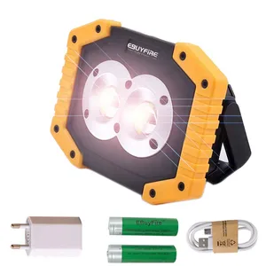 Портативный светодиодный фонарик COB рабочий свет Прожектор водонепроницаемый USB Перезаряжаемый внешний аккумулятор для наружного освещения