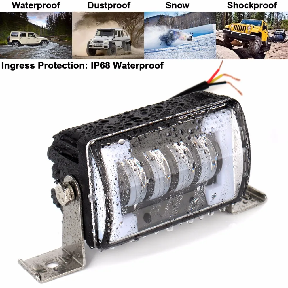 

5 inch 24W Flood Beam Waterproof Fog Lamp Mini led work light For ATV SUV Motorcycle Truck Excavator Road Roller Driving Lights