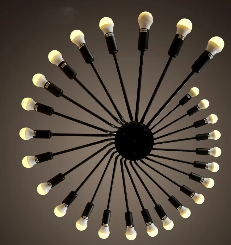 Винтажный спиральный люстра сценический светильник потолочный домашний декор