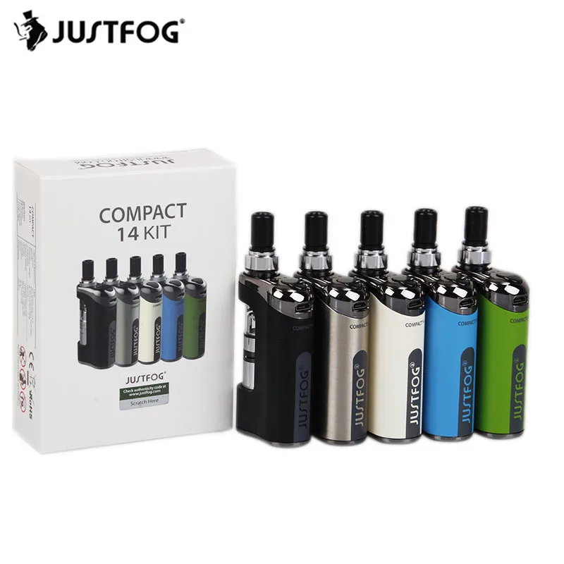 Набор вейпа JUSTFOG Compact 14 Starter с атомайзером 1 8 мл Q14 катушка 6 Ом аккумулятор 1500 мАч