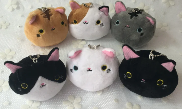 Плюшевая игрушечная кошка в подарок набитая 6 цветов. кукла плюшевая с котом из