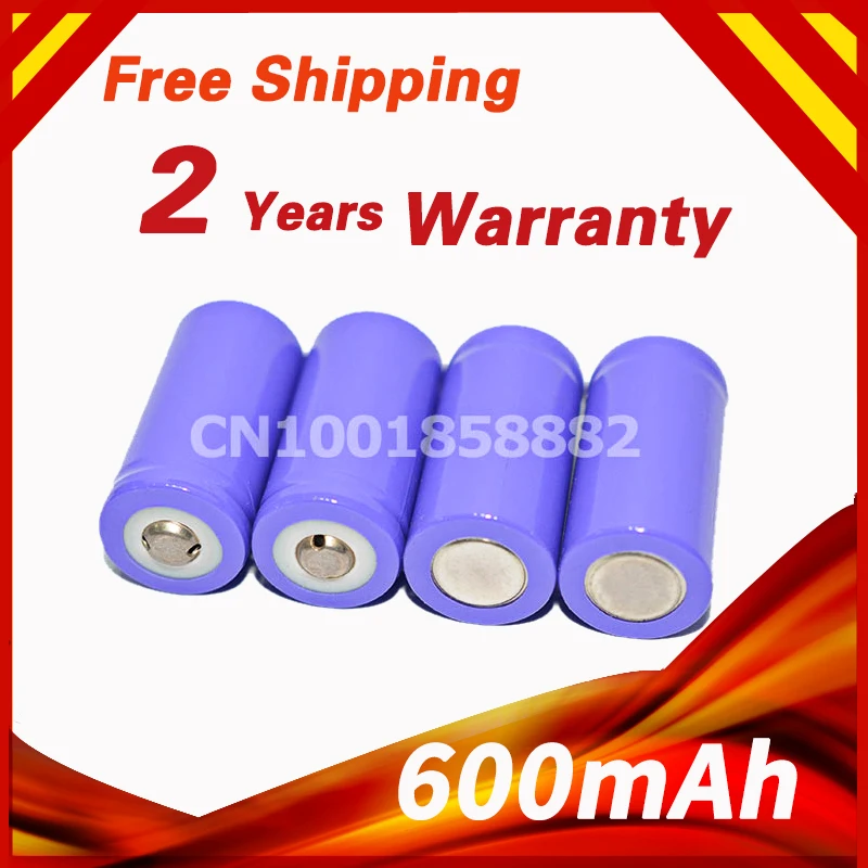Gololoo 4 шт./лот 3 7 V 600mAh литий ионная 16340 аккумуляторная батарея высокой безопасности