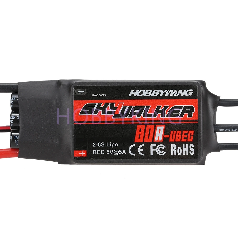 Оригинальный бесщеточный контроллер скорости Hobbywing Skywalker 80A ESC с UBEC для