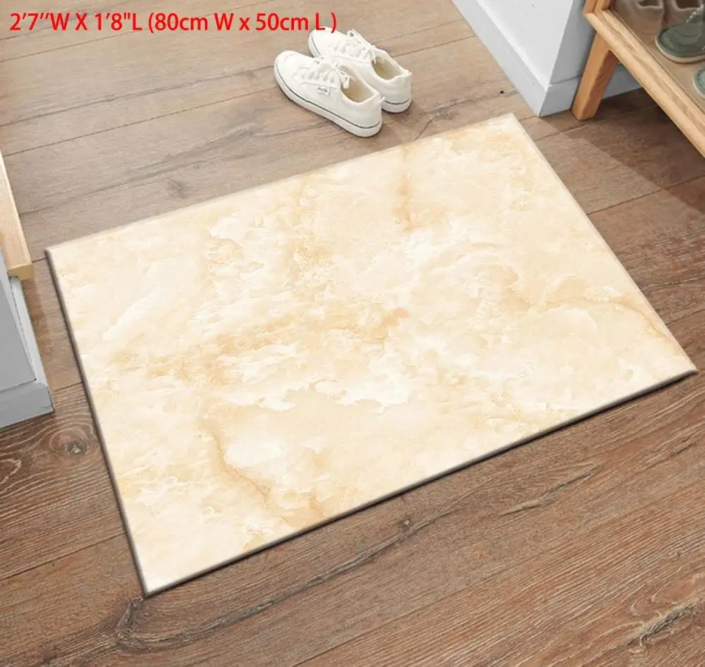 80cm W x 50cm L Nordic мрамор большой ковры и области для детей дома гостиная кристалл бархат подушки спальня кухня пол для ванной WC коврики - Цвет: 80cm W x 50cm L