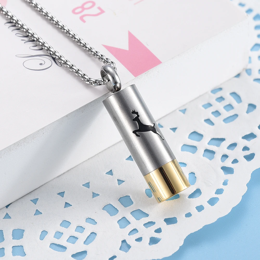 IJD8424 в виде круглых оленей корпус из нержавеющей стали для кремации ювелирных