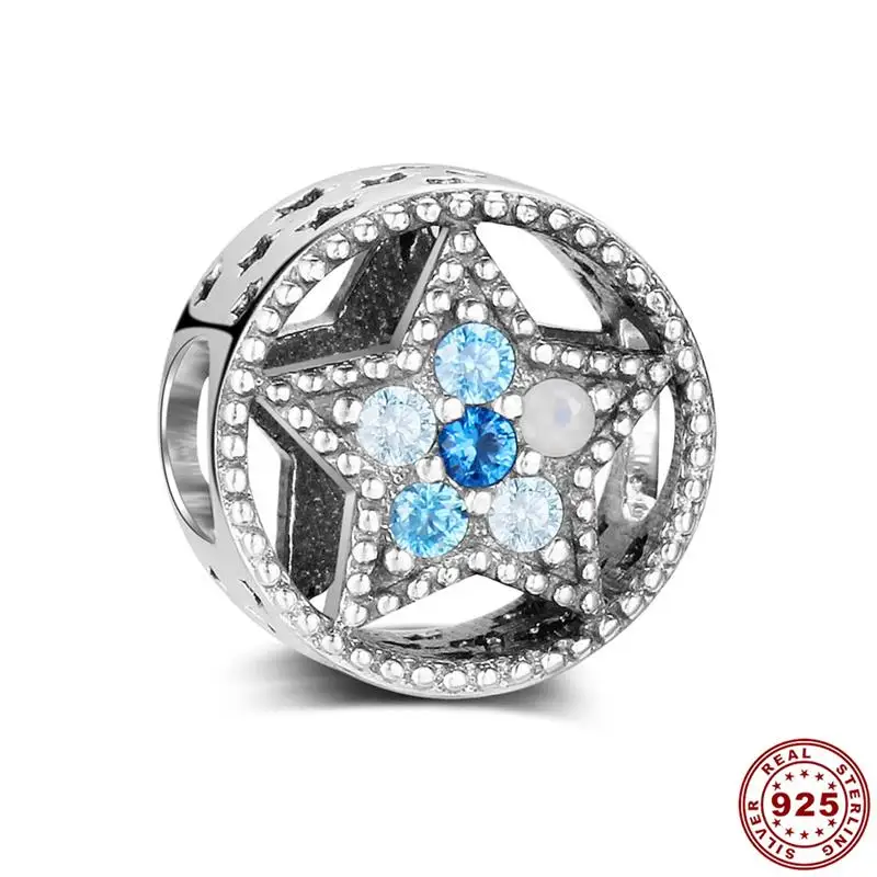 star charm DALARAN 925 пробы серебро CZ прозрачные губы Любовь Подвеска с поцелуем Шарм для женщин модные подвески для изготовления украшений Braclelet& ожерелье - Цвет камня: star charm