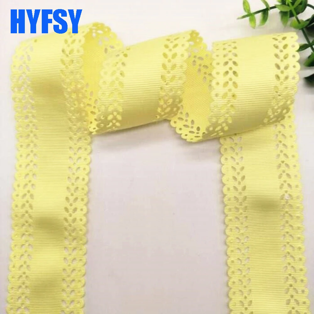Hyfsy 10089 45 мм кружевная лента с отверстиями 10 ярдов стандартный бант для волос