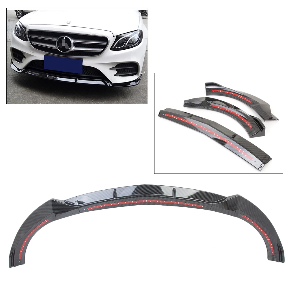 Накладка из углеродного волокна на передний бампер для Benz E-Class W213 спортивная версия