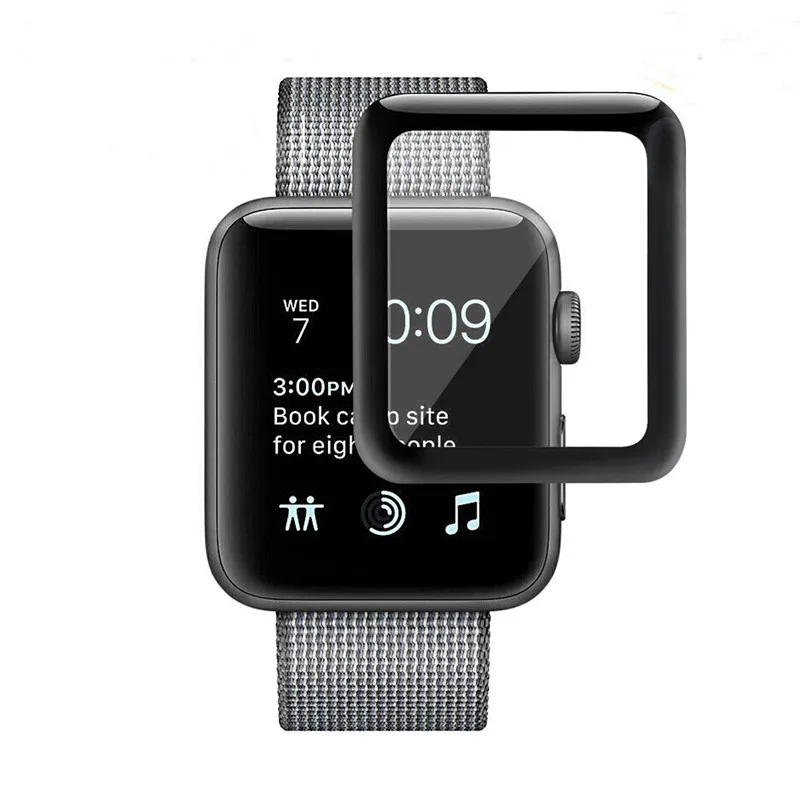3D изогнутые края HD Watch защитная пленка из закаленного стекла для Apple Watch 3 2 1 38 мм 42 мм Защита экрана для iWatch 4 40 мм 44 мм