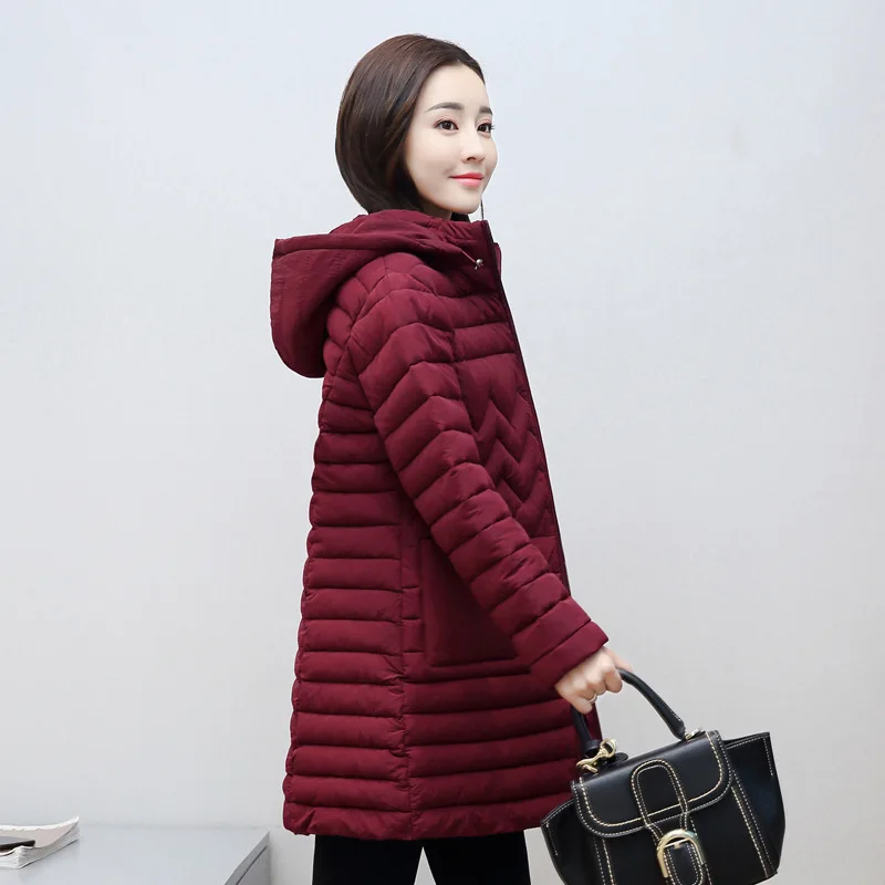 Женское повседневное пальто с длинным рукавом и круглым вырезом длинная парка