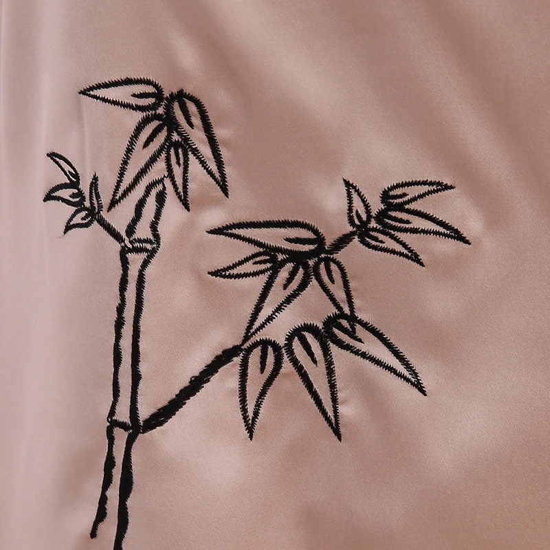 

Women Long Sleeve Shirt&Full Pant Pajamas Set Chinese Style Satin 2PCS Pyjamas Suit Girl Vintage Button Soft Sleepwear M-XXL