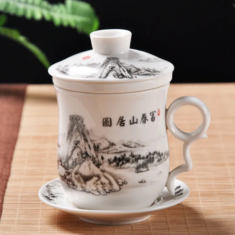 Керамика Чай ware с заварки и крышкой портативный путешествия кружка фильтром