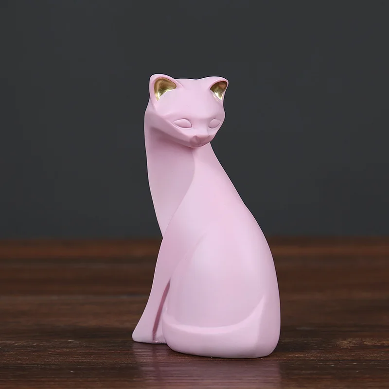B Фигурки кошек, декоративные украшения для дома, аксессуары, Современная смола, животные, Kawaii - Цвет: B