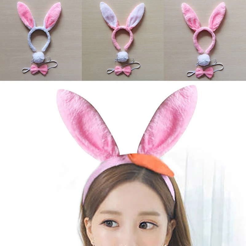 Костюм кролика ободок с заячьими ушами изображением забавных милых плюшевая