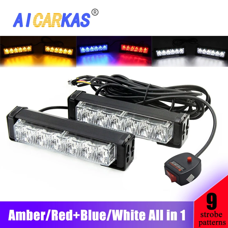 AICARKAS светодиодсветодиодный сигнальная лампа 2x6 светодисветильник светодиодный