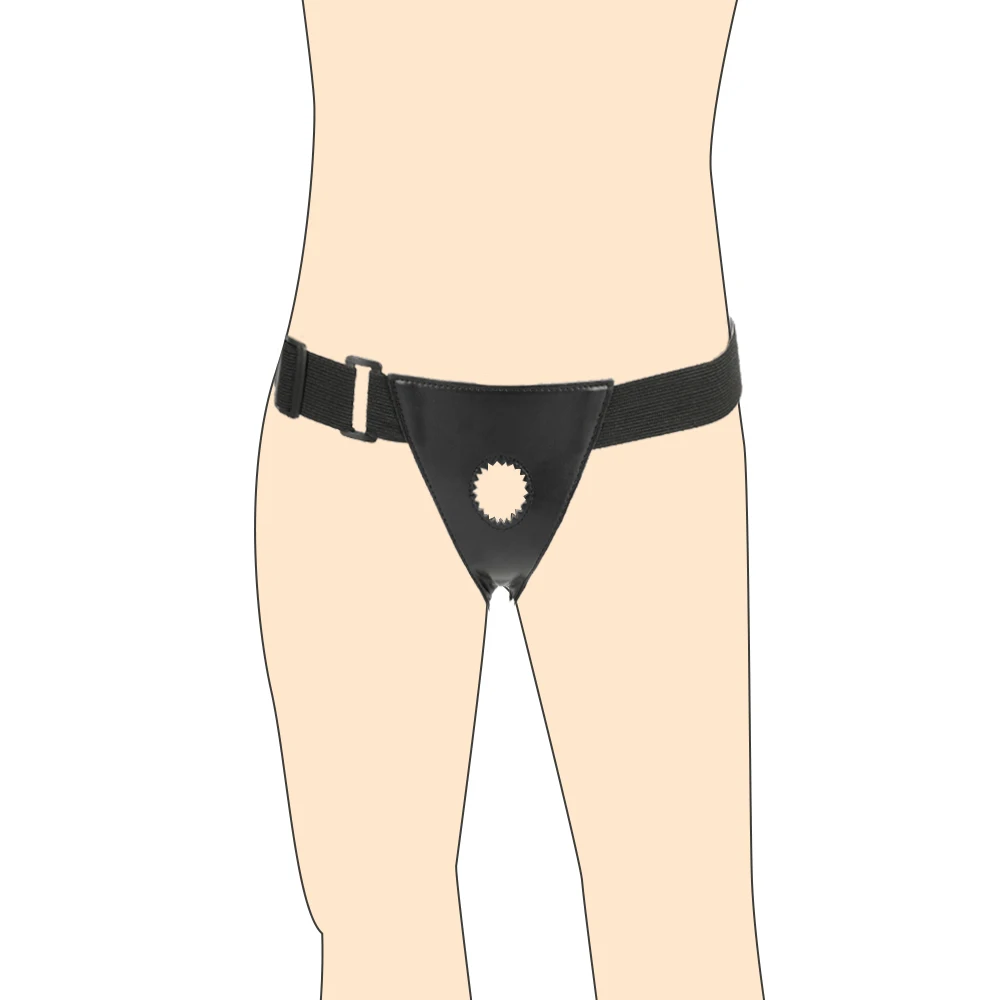 Лесбийский страпон фаллоимитатор эластичные черные кожаные стринги интимные
