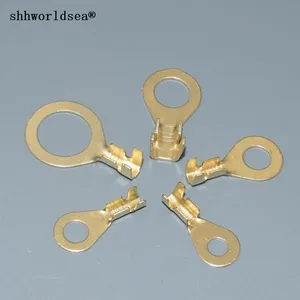 Shhworldsea 20 шт. A-образные автомобильные соединения, кольцо для провода, круглый терминал, обжимные контакты, клеммы, язычок, медный открывающийся носовой конец