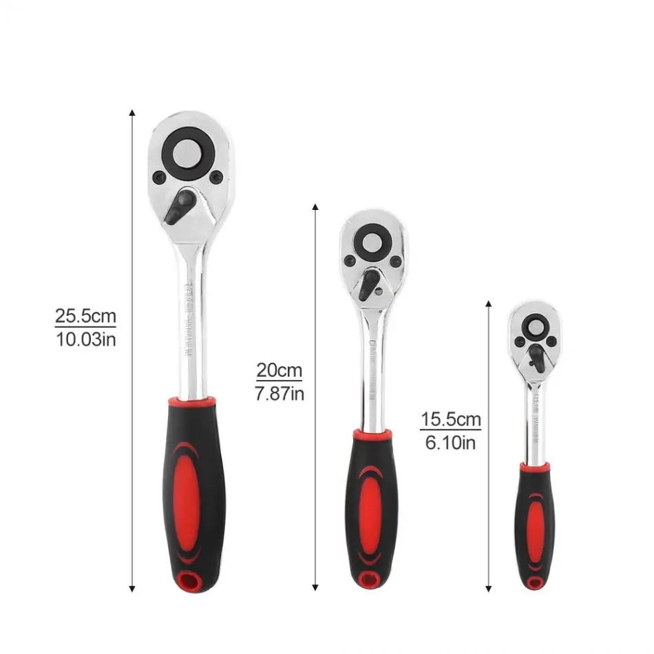 Гаечный ключ с зубчатым гнездом 1/4 &quotприводной Трещоточный набор ремонтных