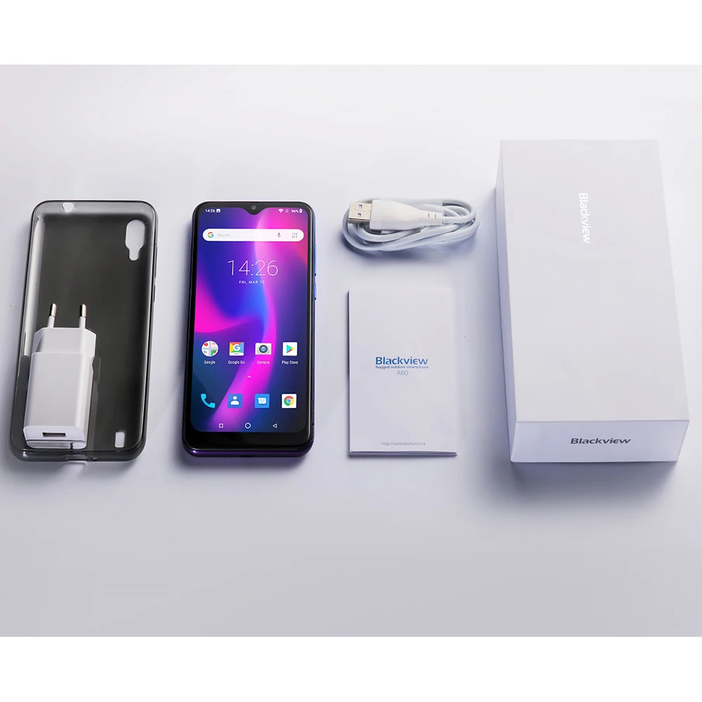 Blackview A60 6," 19,2: 9 экран капли 13 Мп задняя камера 1 Гб 16 Гб Смартфон 4080 мАч Android 8,1 мобильный телефон